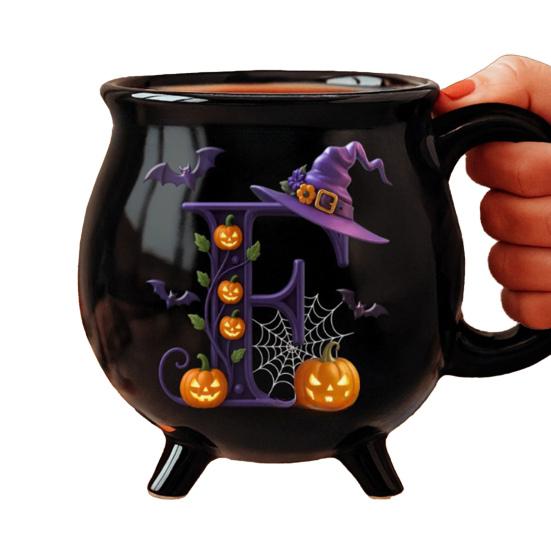 Yousheng 12oz Witch Cauldron Mug Personalized Halloween Coffee Mug Ceramic Witches Brew Tea Cup Halloween Birthday Gift for Women Besties Family