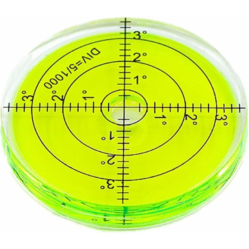 Bublinová vodováha 60 x 12 mm Stupněm označený povrch Kruhová vodováha Kruhové vodováhy Nástroje na měření bublinek