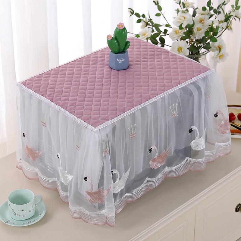 

Пасторальний мереживний чохол для мікрохвильової печі Пилозахисний чохол Тканинний чохол для електричної духовки Універсальний пилозахисний чохол 50*35*26cm фіолетовий