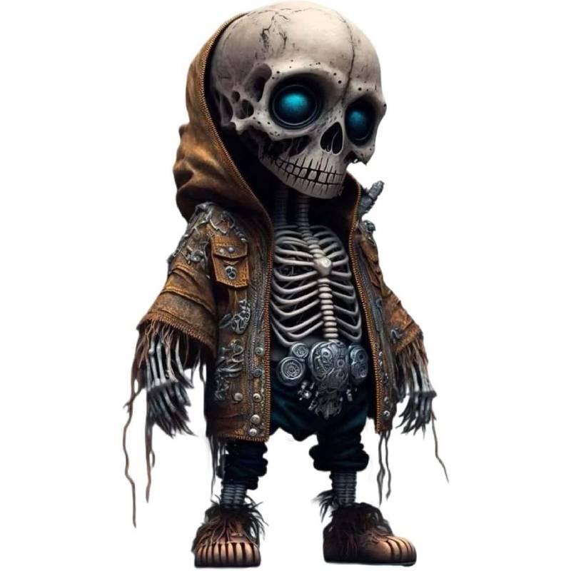 Unique Resin Craft Halloween Skull Sculpture Stylish Skeleton Design For Home Dcor Perfect Present For Various Occasions