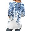 Women's Fashion Casual Three-quarter Sleeve Printed Round Neck Top