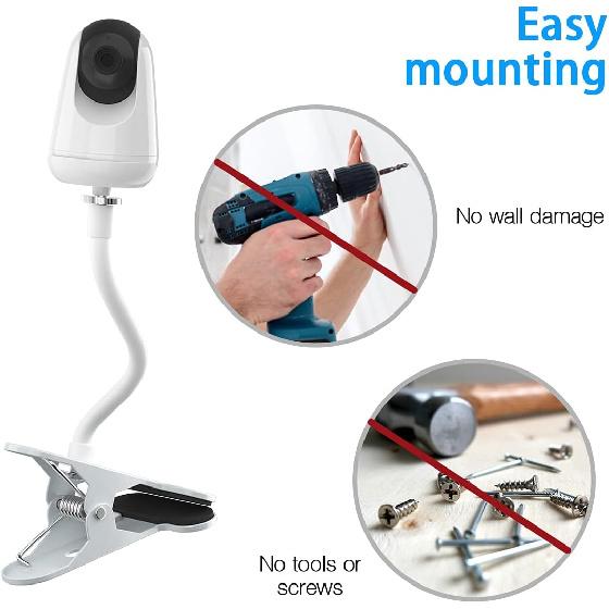 Baby Monitor Stand for VAVA and Hipp, Baby Camera Holder Flexible Baby Camera Mount Shelf for Crib Nursery