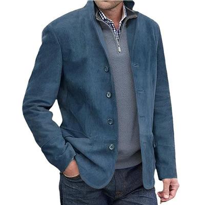 Men's Retro Lapel Jacket - European & American Style, Autumn-Winter Casual Suit