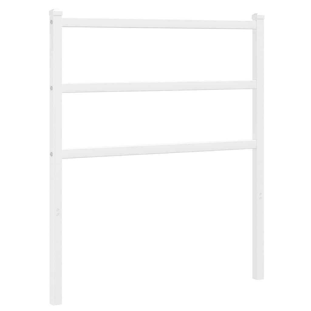 Vidaxl Metal Headboard, White, 75 Cm