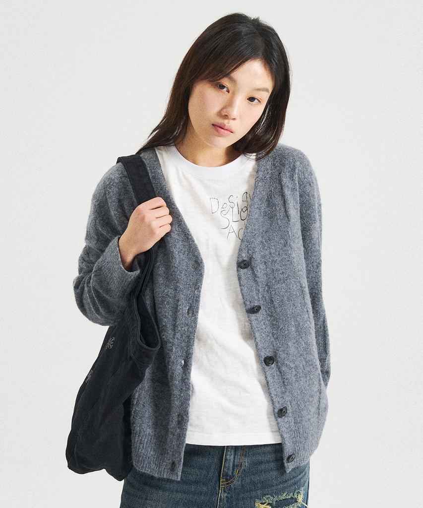 Slowacid Textured Block Cardigan [Gray]