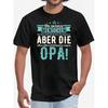 Funny German Grandpa Unisex T-Shirt | Opa Saying Gift with German Text, Soft Breathable, Loose Fit, Crew Neck, Short Sleeve, Geometric Pattern, Black