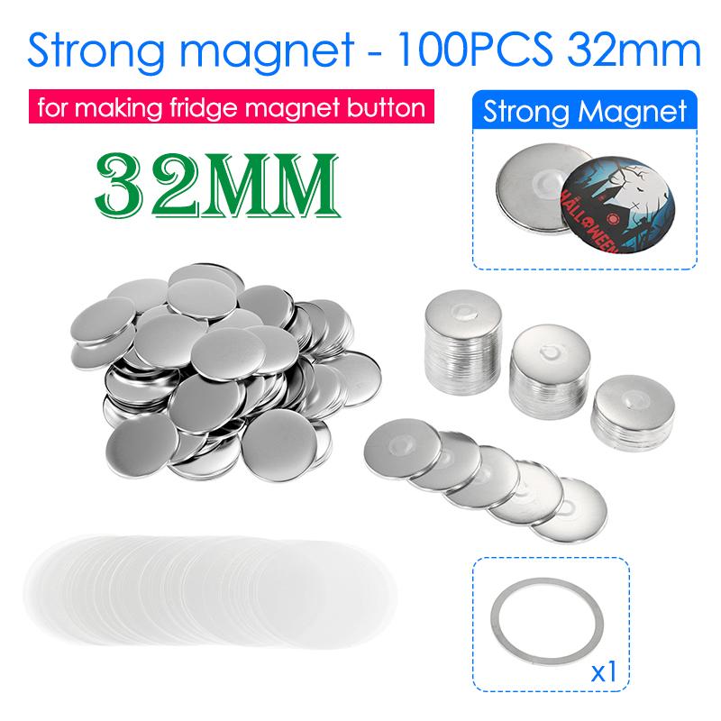 50/100 STÜCKE 25-75mm Magnet Kühlschrank Abzeichen Anstecknadel Button Maker Teile DIY Abzeichen Button Anstecknadeln für Kunsthandwerk Herstellung Kühlschrankabzeichen Set