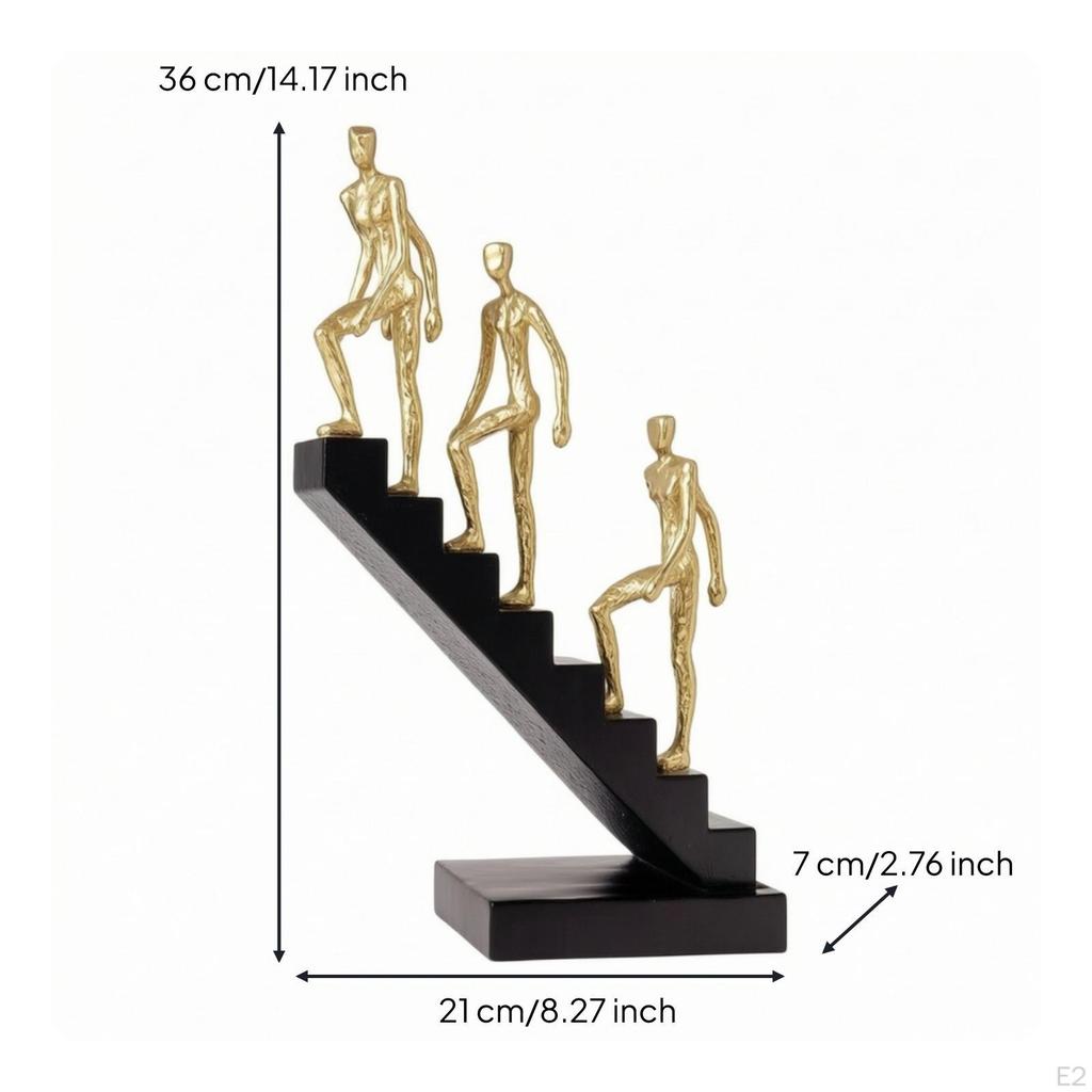 Treppenhaus-Skulptur Schwarz und mit menschlicher Figur Architektonisches Tischplatten-Ornament für