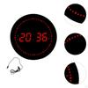 LED Digital Clock Desk Practical Calendar Wall Round Alarm for Home Halls School