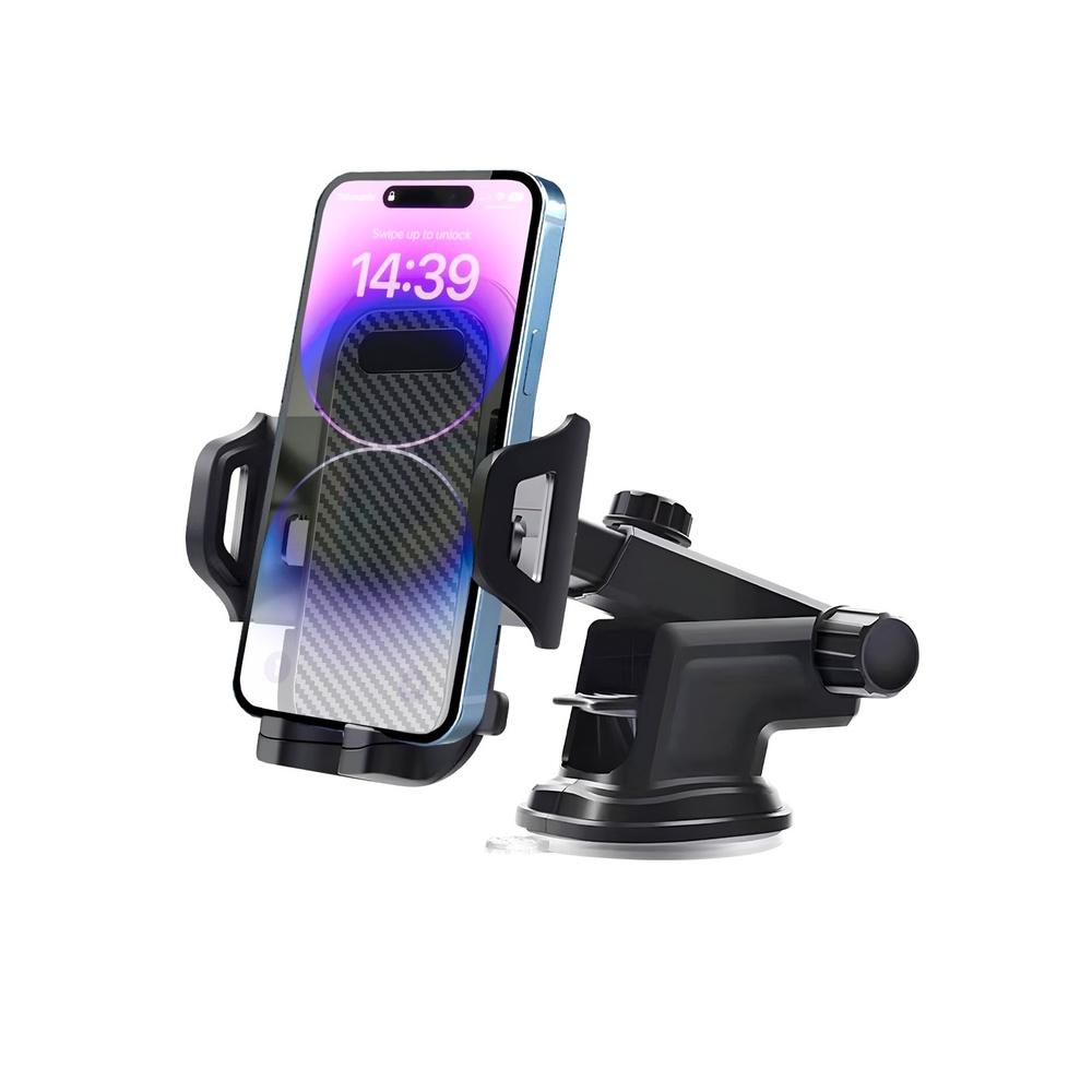 Car Phone Mount for Auto Hands Free 360 Rotatable Car Phone Clip Holder Universale Stand for Vehicle Dashboard Windscreen Air Vent Cell Smartphone Ap