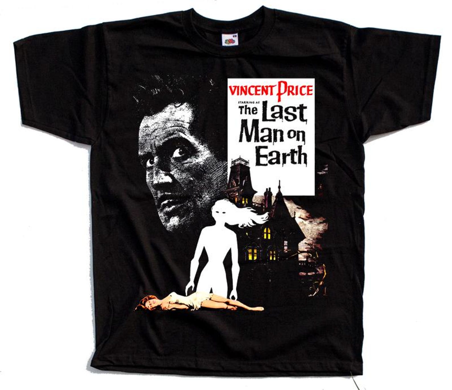 the last man on earth Horror movie poster T-Shirt Black vintage scary all sizes S-5XL 3XL