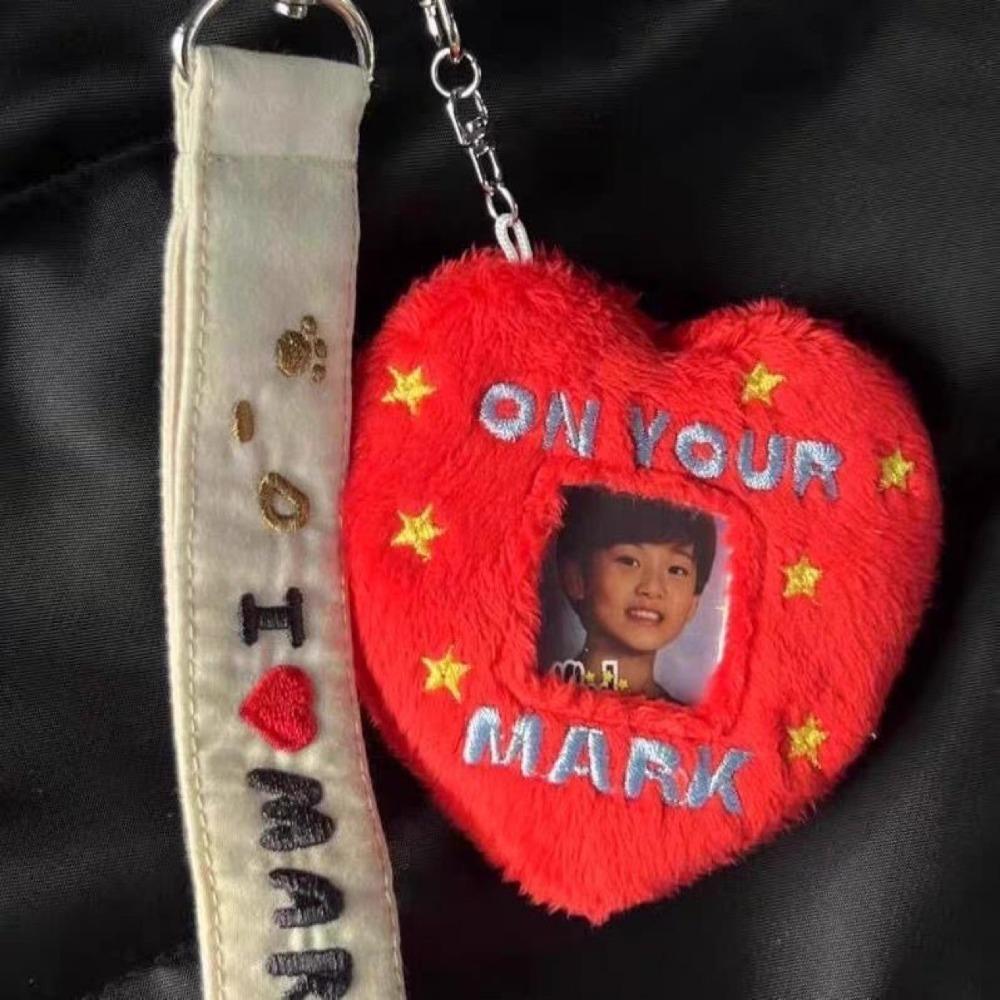 Cartoon Plush Photocard Case Cute Star Shape Photo Card Holder Fashion Bag Keychain  Women