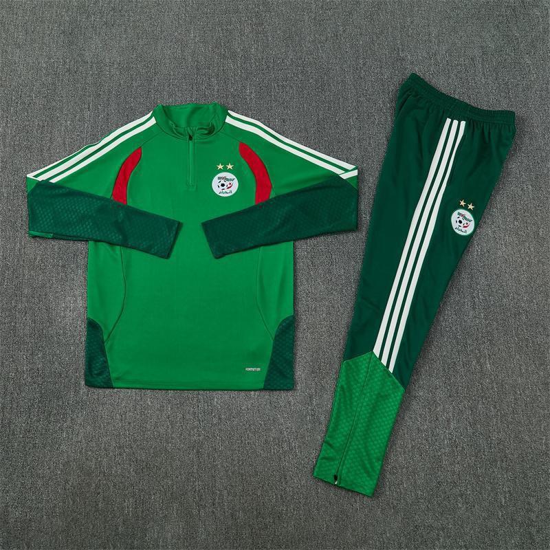 Adult National Team Soccer Training Jerseys Long Sleeve Half Zip Cotton Blend Sports Wear