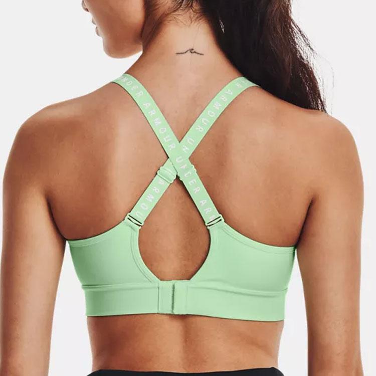 Under Armour Infinity Covered Medium Intensity Training Yoga Sports Bra Women Underwear Green 1363353-335