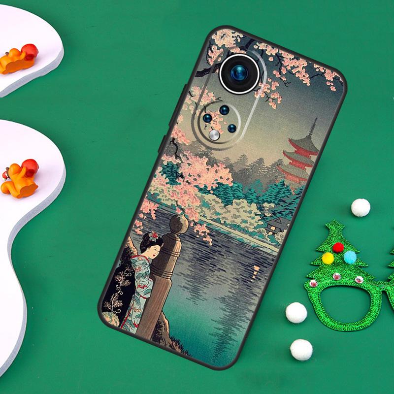 Japanese Wave Art Case For Honor Magic 7 Pro 6 5 50 70 90 200 Lite X9b X9a X8a X8b X7a X6a X8 X9 X9c Cover