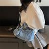 Denim Bag Women's New Fashion Portable Versatile Shoulder Messenger Bag Versatile Commuter Tote Bag