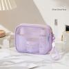 Mesh Cosmetic Bag Pearl Pull Head Zipper Toiletry Organizer Makeup Storage Pouch for Travel Daily Use