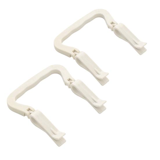 2PCS Garbage Bag Clamp, Durable Plastic Non-Slip Trash Bag Clips, Fastener Adjustable Fit with Handle Clip for Home Use