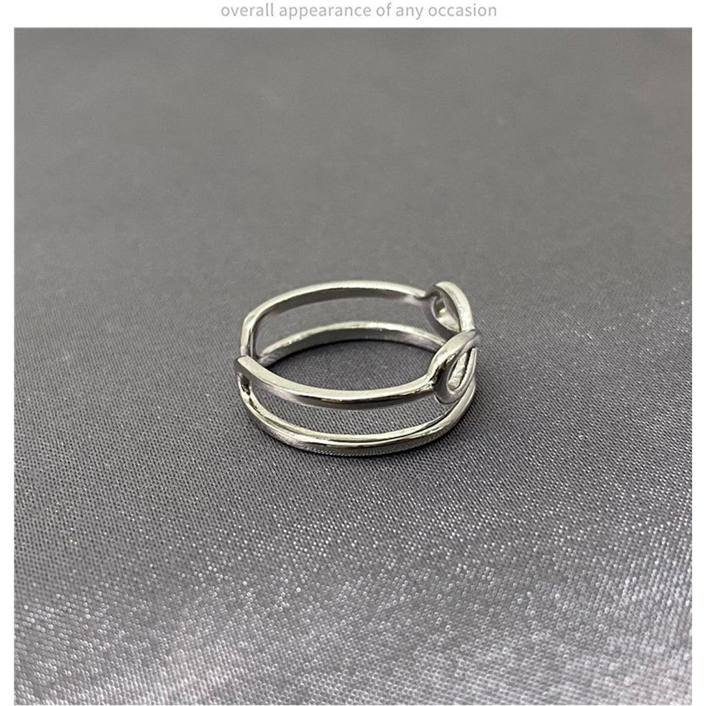 Hochzeit Verlobungsfeier Gekreuzte Ringe Mädchen Verstellbarer Mode Offener Legierungsring Handschmuck Dekor Geburtstagsgeschenk