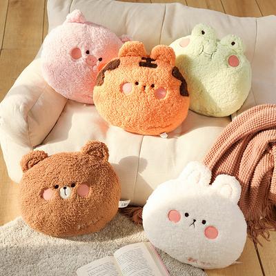 New Cute Tiger Animal Throw Pillow Small White Rabbit Girl Wind Pillow Pink Pig Home Throw Pillow Soft Toy