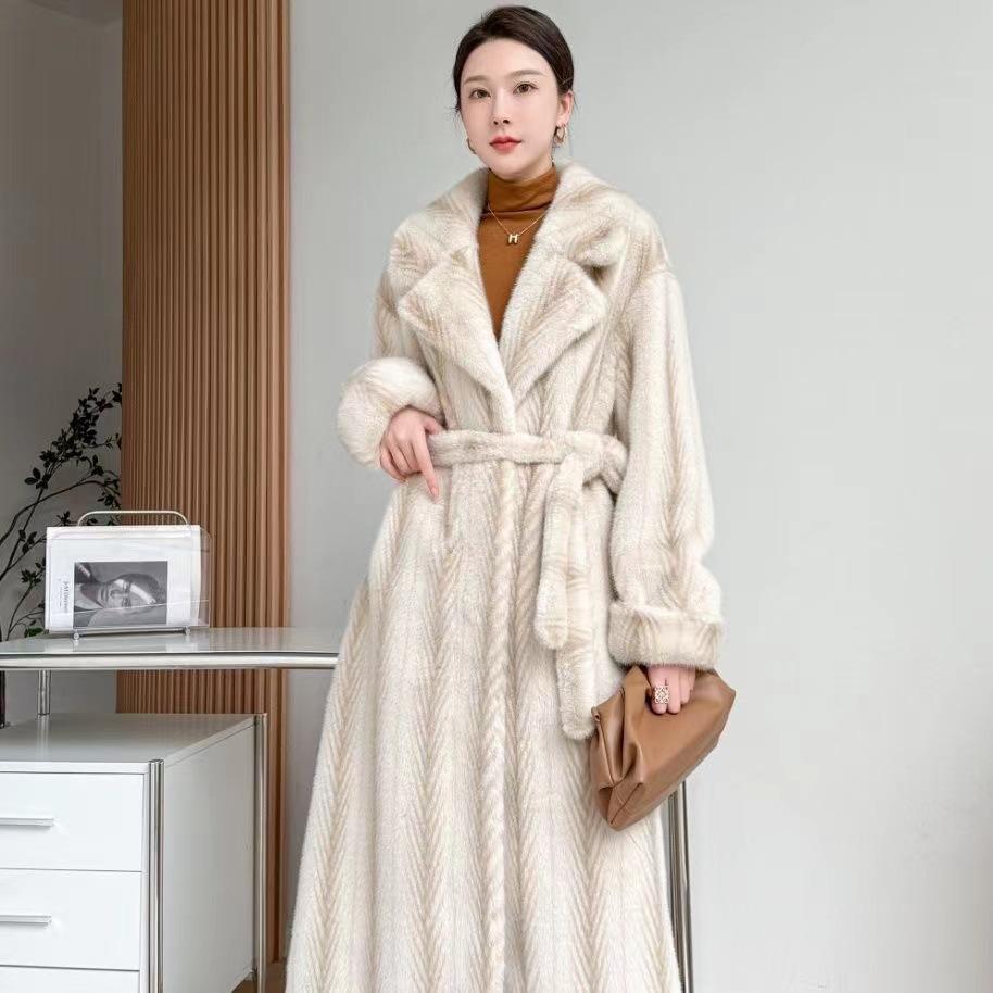 

Осенне-зимнее теплое пальто с леопардовым принтом, длинное One size fits all