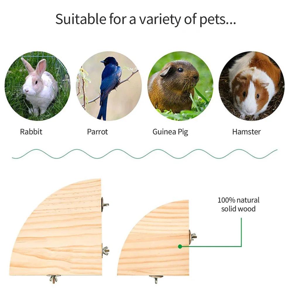 Bird Perch Platform Stand Wood Perch Bird Platform Parrot Stand Playground Cage Accessories for Small Anminals Rat Hamster