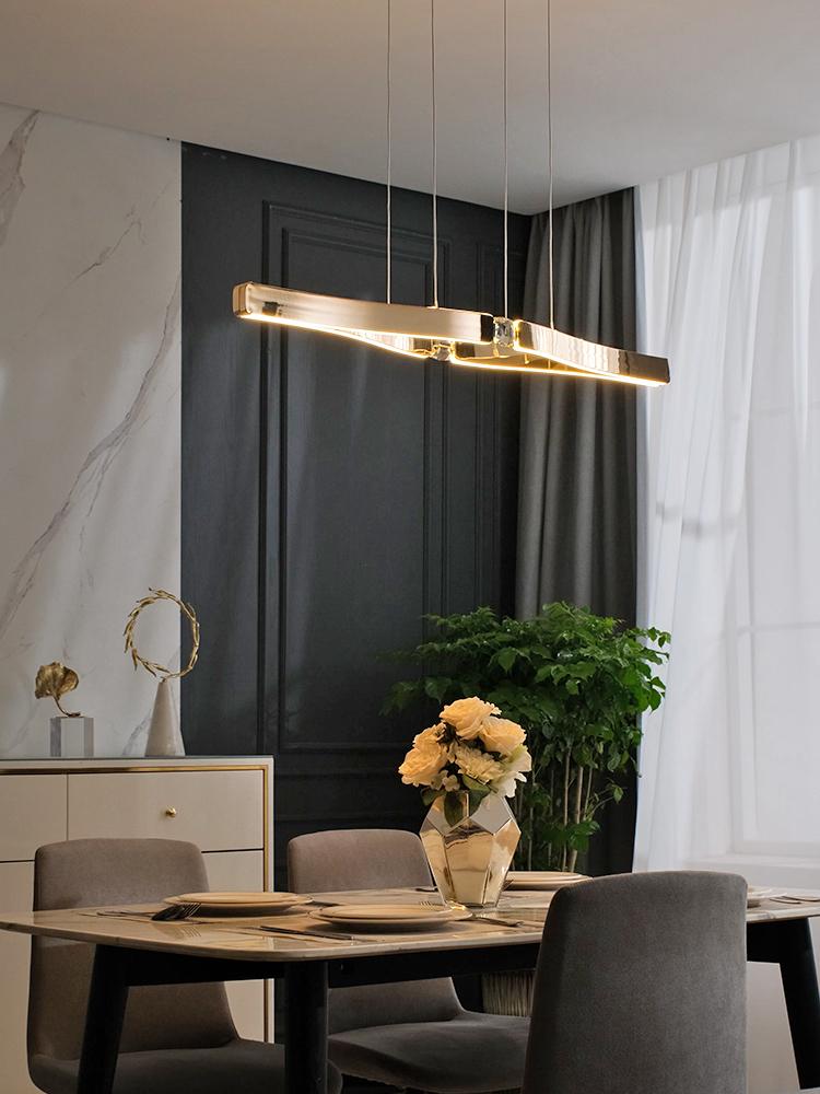 Dining Room LED Hanging Lamp Nordic Luxury Diamond Ring Chandelier Indoor Lighting Bedroom Study Light Bar Dining Table Fixtures