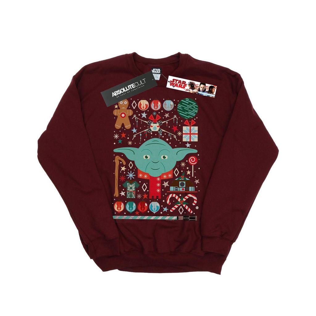 STAR WARS Boys Yoda Christmas Sweatshirt