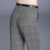 Syvent Tapered Check Tight Perfect for Plus Long 12F643 Women's Pants, Fit, Commuting, Casual, Sizes, Stylish, Figure-Flattering, Pants,