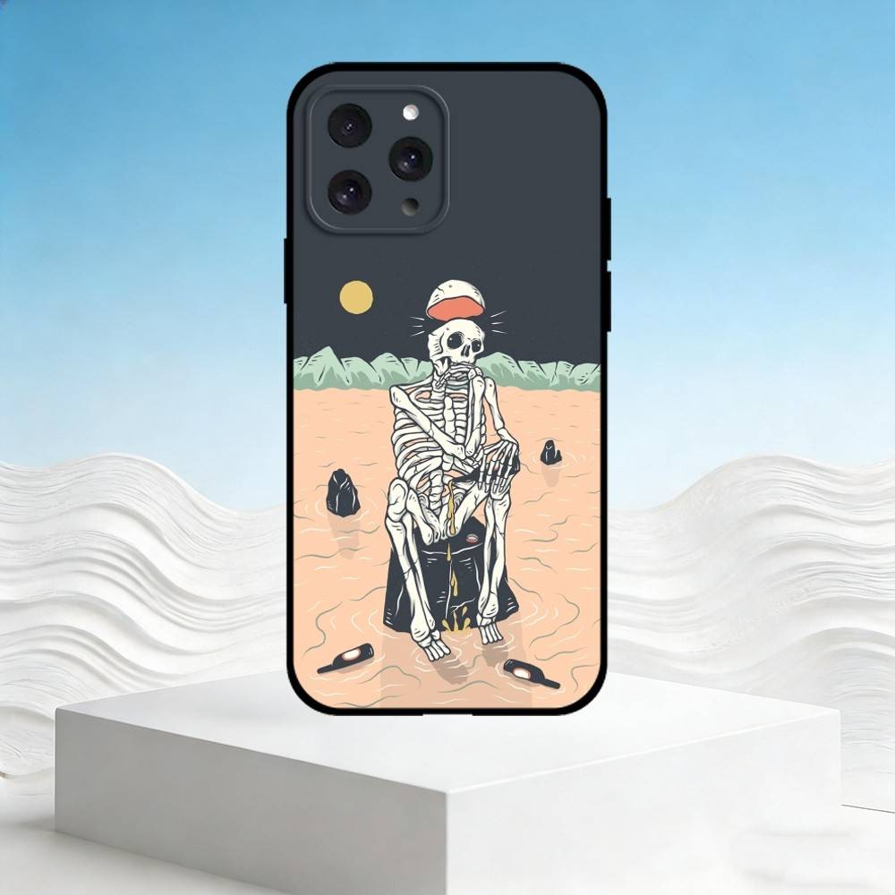 

S-Skull D-drinks B-beer Phone Case For iPhone 17,16,15,14,13,12,11 Plus,Pro Max,SE4Soft Silicone Black Cover iPhone12PRO