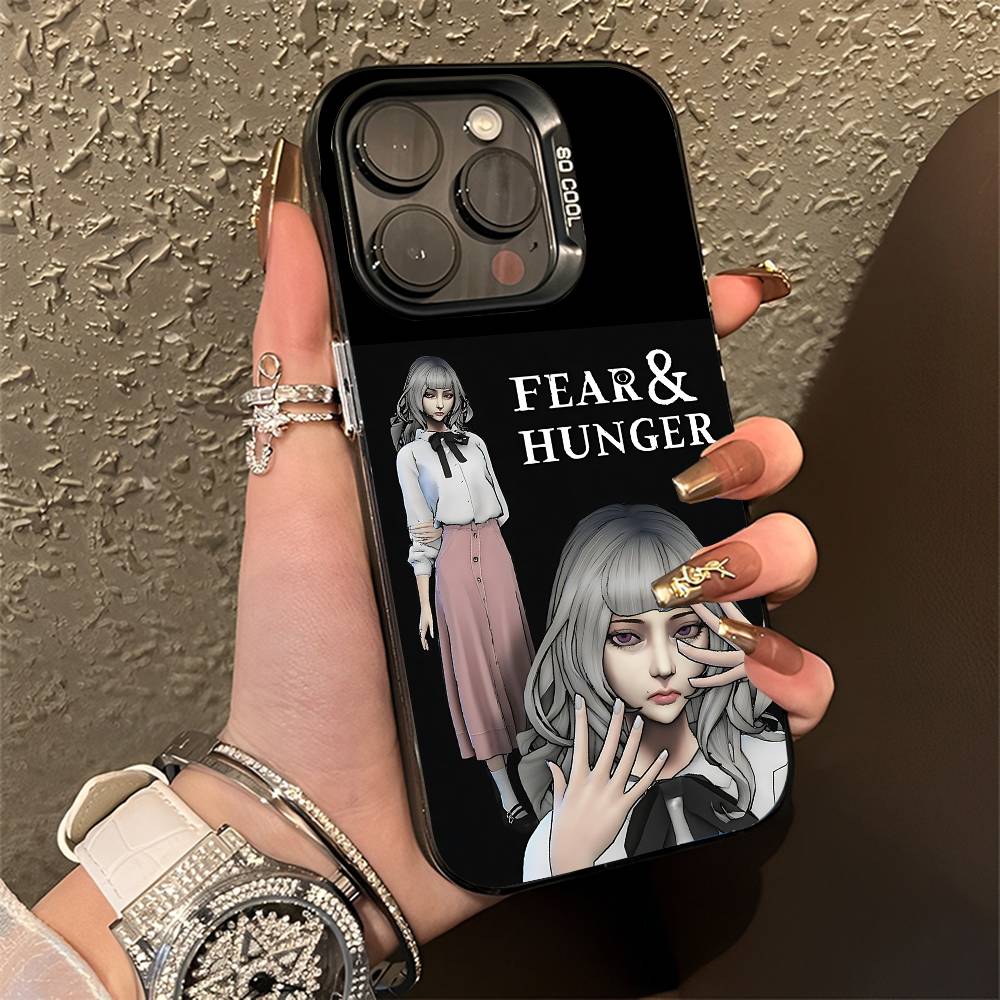 F-Fear H-Hunger Phone Case For iPhone 15,12,11,14,13,16,17,E,Max,Plus,Air,Pro,Mini Shockproof Cover