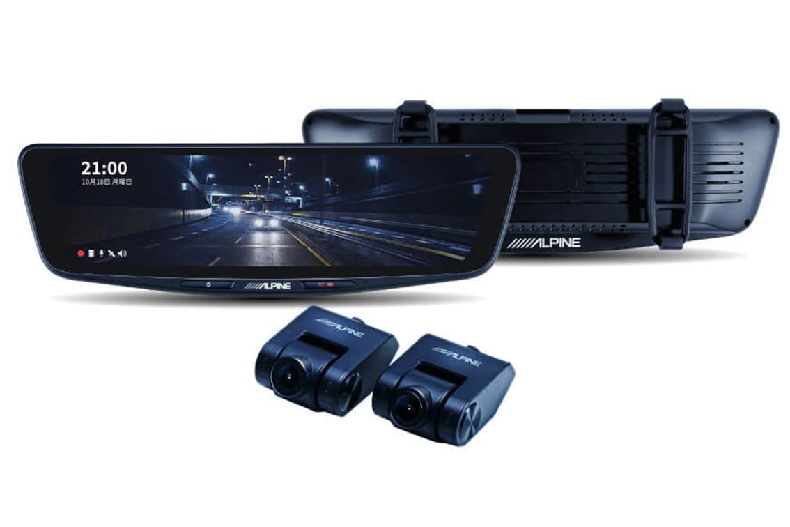 

Alpine DVR-DM1000B-IC 10-inch Digital Mirror with Built-in Drive Recorder and Rearview Camera (Band-Mounted Type)