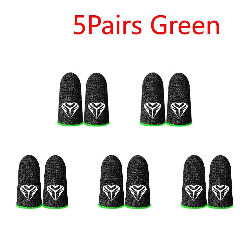 5 Parów Gamingowych Rękawic na Palce do PUBG Oddychające Odporne na Pot Nakładki na Opuszki Palców Akcesoria do Gry
