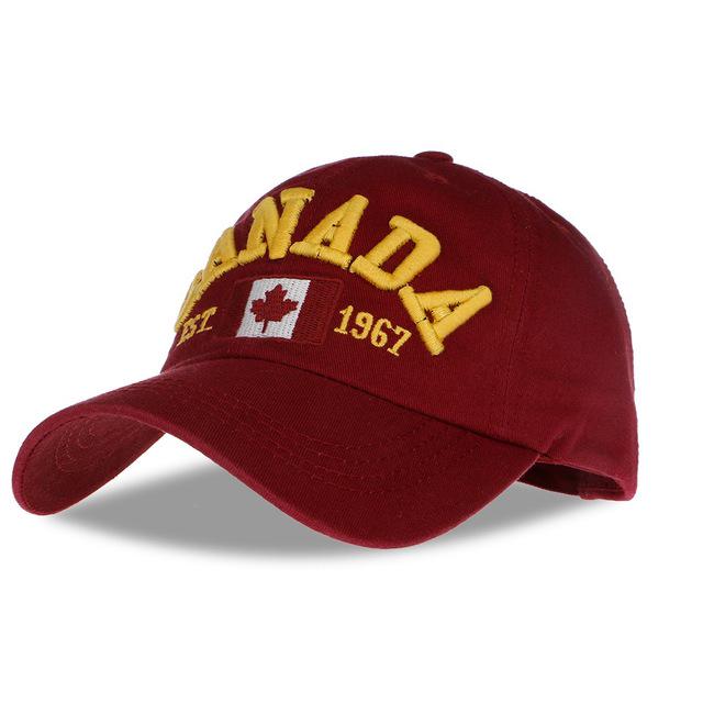 New Arrival Cotton Gorras Canada Baseball CapBA378 Flag Of Canada Hat Snapback Adjuatable Mens Baseball Caps Brand New For Adult