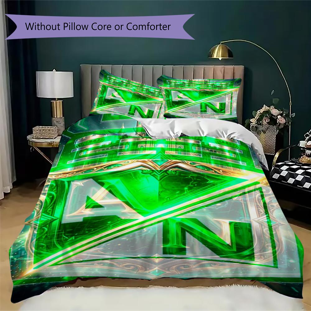 Atlético Nacional Pattern Bedding,Quilt Set Quilt Cover Pillowcase Home Birthday Gift(1 * Duvet Cover + 2 * Pillowcase, Without Core)_lx