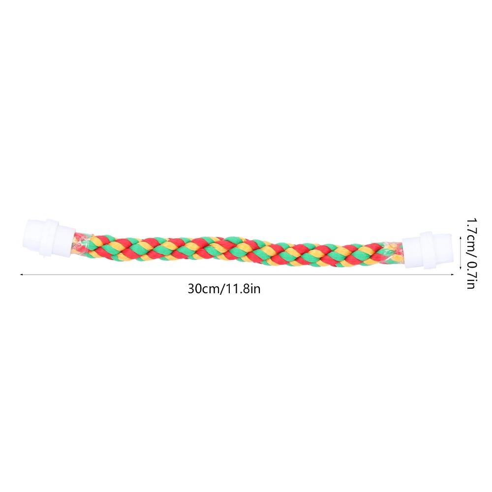 Colorful Design Cotton Rope Perch Adjustable Length U Shape Stand Bird Climbing Toy  For Parrots