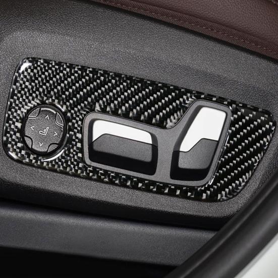 2Pcs Seat Adjustment Panel Cover Wear-resistant Waterproof Carbon Fiber Black Frame Cover Trim for BMW G01 G02 X3 X4