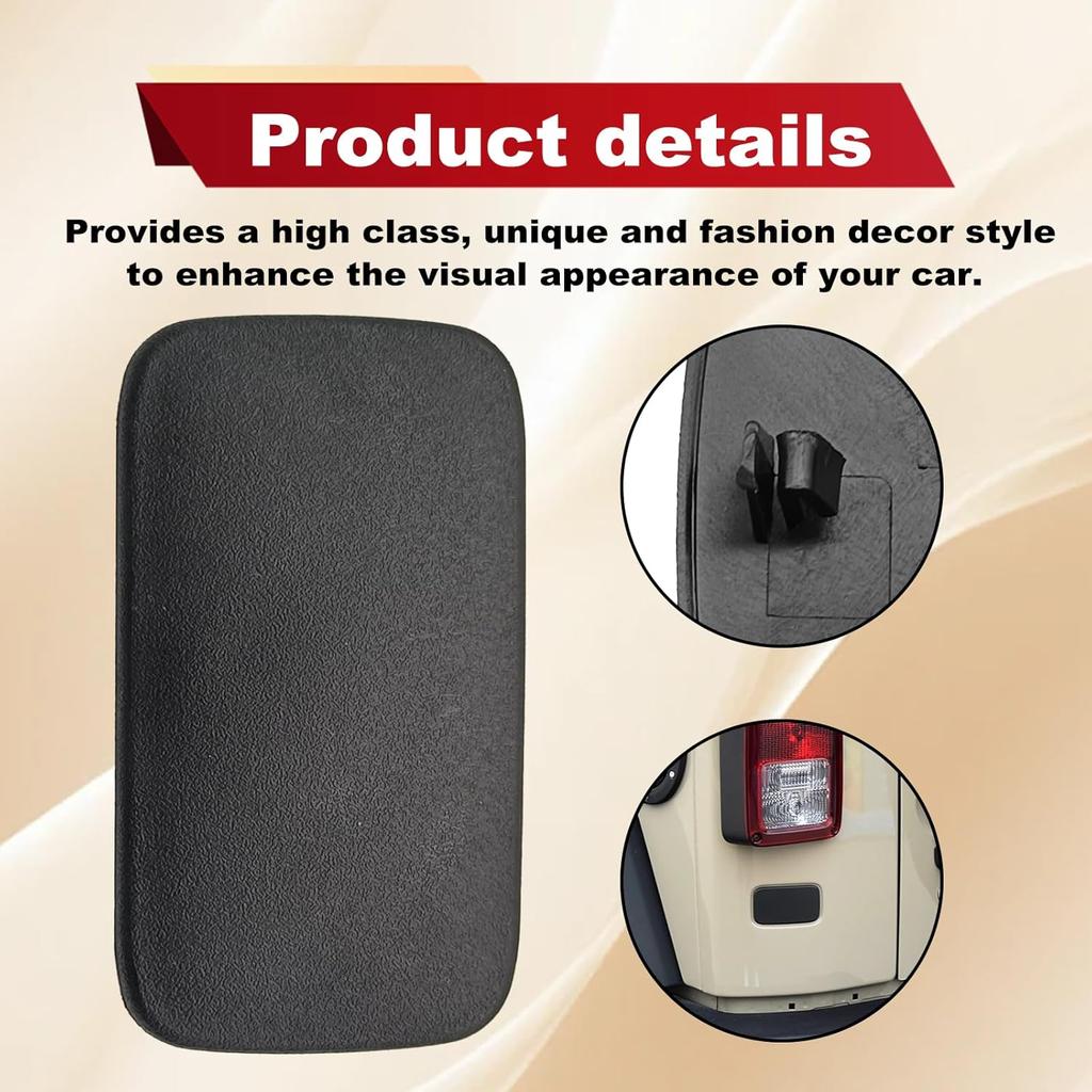 ABS Black Rear License Plate Deletion Panel Bracket Compatible with Jp JK Rear License Plate Deletion Panel Bracket Delet for 2007-2018 Jp JK JKU,