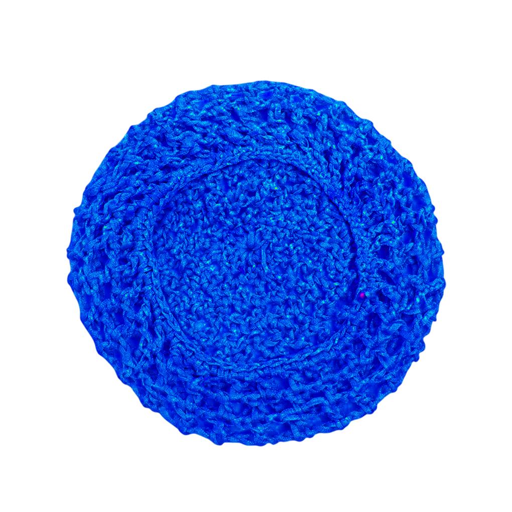 

Women Mesh Crochet Hair Net Portable Breathable Replacement Elastic Solid Color Bedroom Sleeping Hairnet Hat Accessories blue
