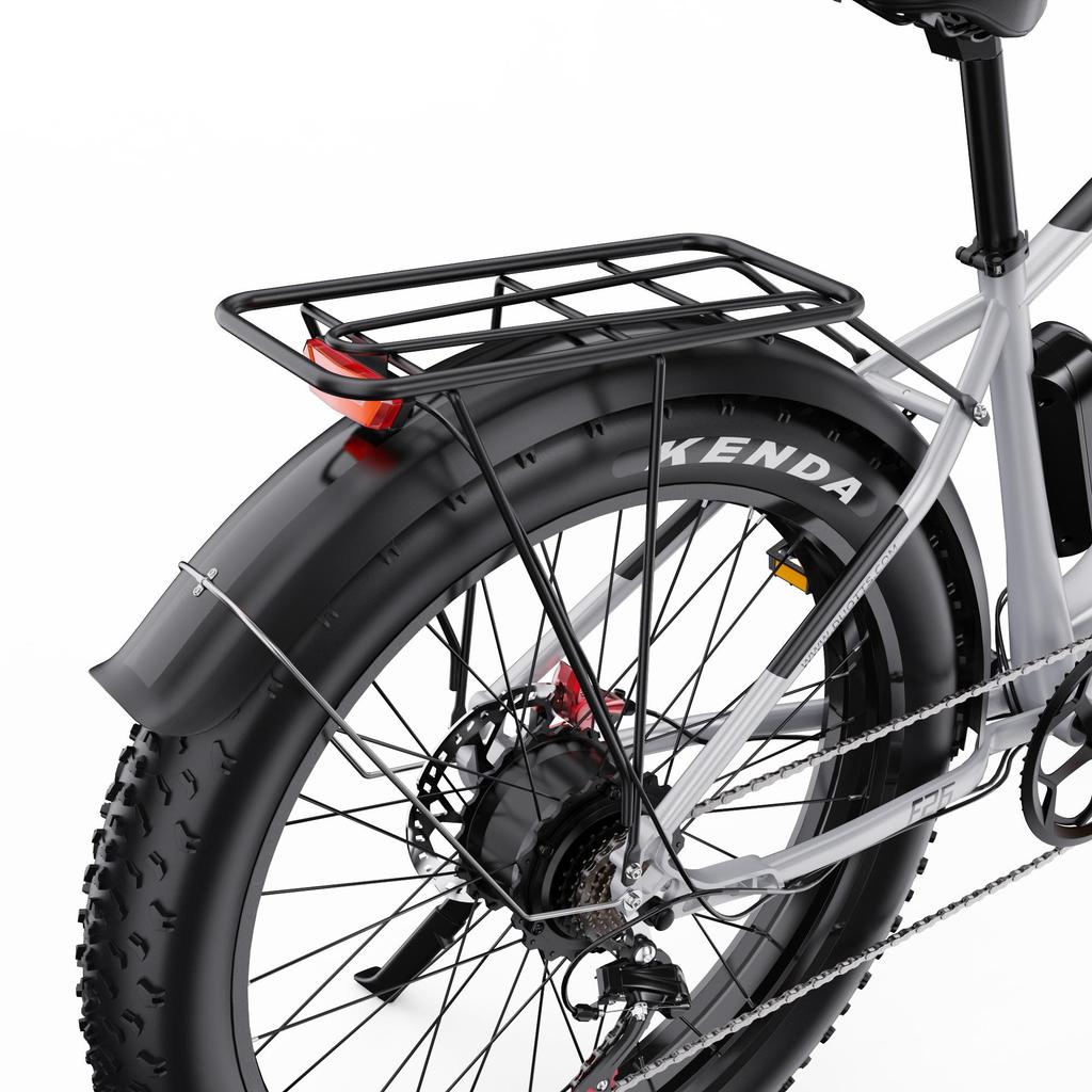 DUOTTS Elektrické kolo F26: Motor 750 W, dojezd 120 km, 26" tlusté pneumatiky, vodotěsnost IPX5, stoupavost 55° (Shimano 7-Speed)