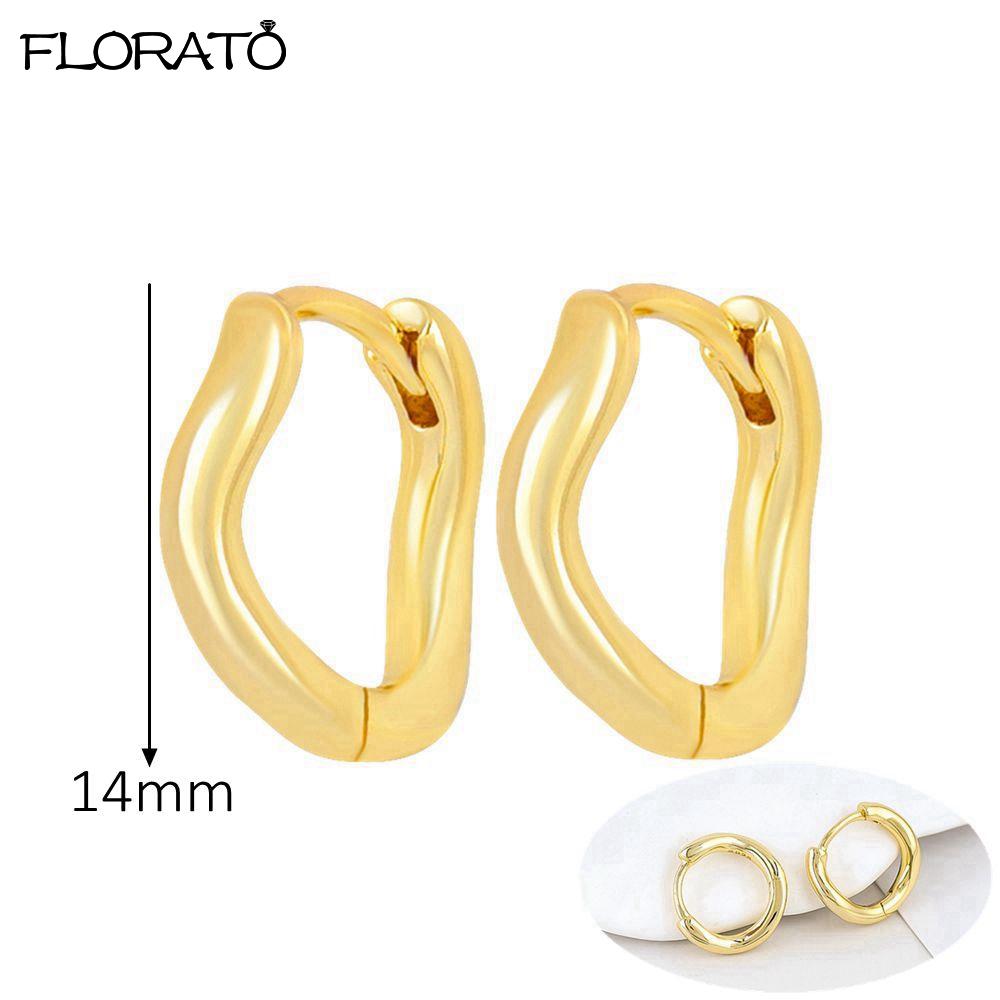 925 Sterling Silver Needle Luxury 18K Gold-color Hoop Earrings for Women Fashion Zircon Earrings Wedding Fine Jewelry Wholesale