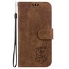 Brown Cute Cartoon Little Tiger Pattern Wallet PU Leather Case with For iPhone Samsung Umidigi Infinix  TECNO...Suitable for Over 900 Phone Models