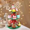 3-tier Cake Stand Christmas Cake Stand Festive Holiday Cupcake Stands Cardboard Dessert for Party Xmas Decoration Ornaments