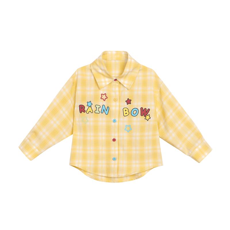 LUSON Baby Girl s Plaid Long Sleeve Shirt 110