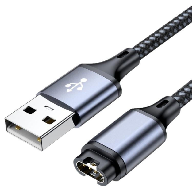 Heavy Duty Braided USB Charging Cable Aluminum Connectors For Smartwatches Power Line 120cm