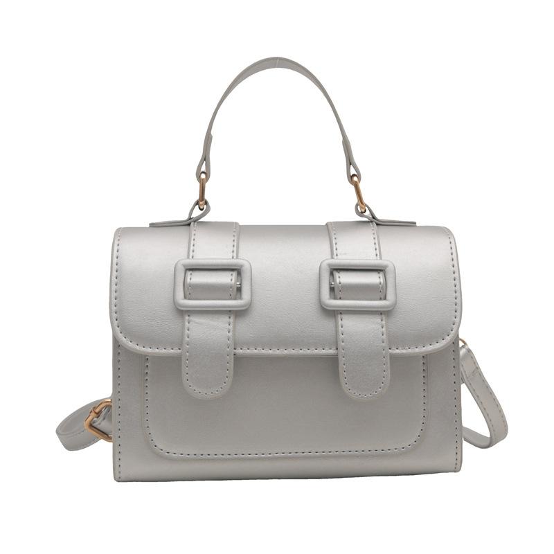 New Niche Design Contrasting Color Shoulder Bag Sweet College Style Postman Bag Trendy and Fashionable Crossbody Bag Women's Small Square Bag