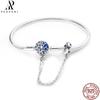 20 Style Original 17CM-20CM 925 Silver Snake Basic Bracelet Heart Moon Star Women DIY CZ Jewelry Fit Beads Charm