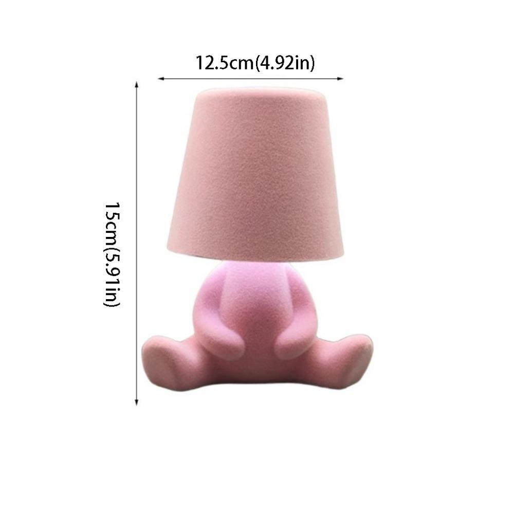 

Touch Control Table Lamp Flocking Texture Mini Size Night Lamp Colorful Design Creative Shape Book Light Home Decoration розовый