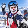 Winter Full Head Cover Christmas Face Print Ski Mask Realistic Balaclava for Men Cold Weather Women Windproof Cycling Riding Snowboarding