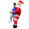 Inflatable Santa Costume with Beard and Hat One-Size Fancy Dress Quick Setup